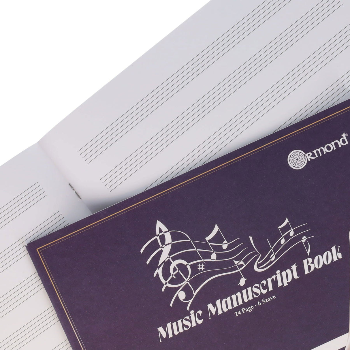 Ormond - Music Manuscript Book - 6 Stave - 24 page by Ormond on Schoolbooks.ie