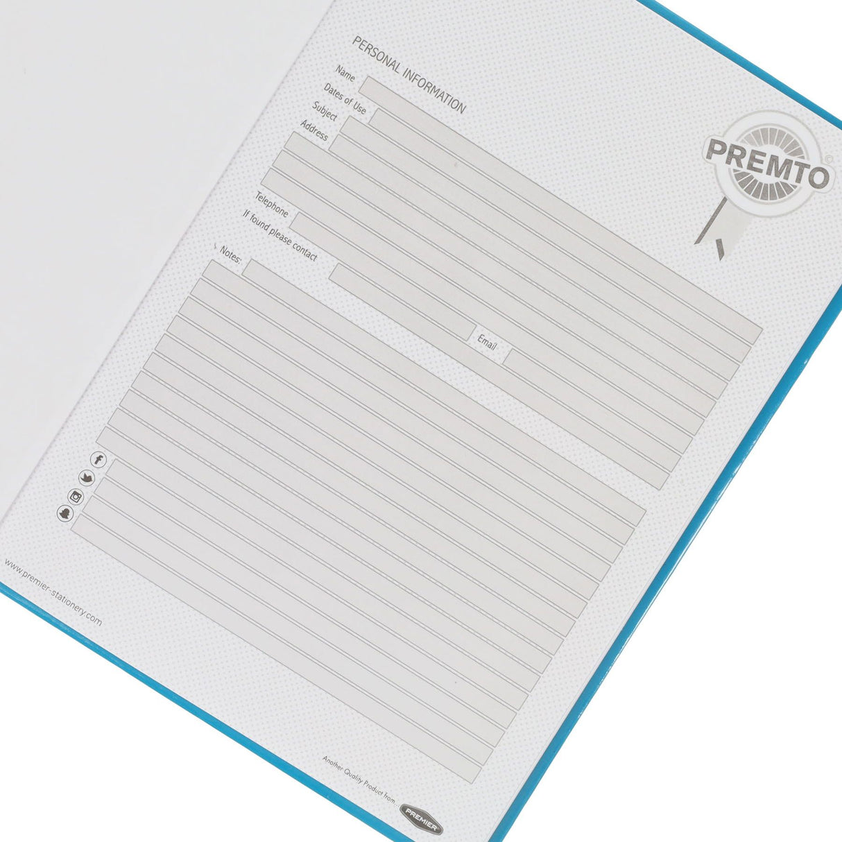 Premto - A5 160 Page Assorted Hardcover Notebooks - Pack of 5 by Premto on Schoolbooks.ie