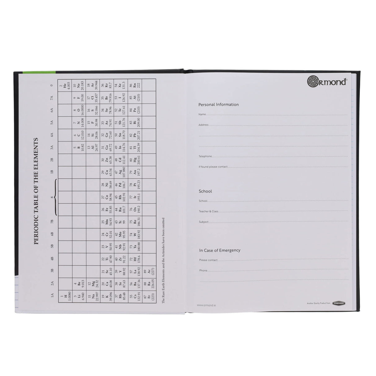Ormond - Science Book - A4 - Hardback - 128 page by Ormond on Schoolbooks.ie