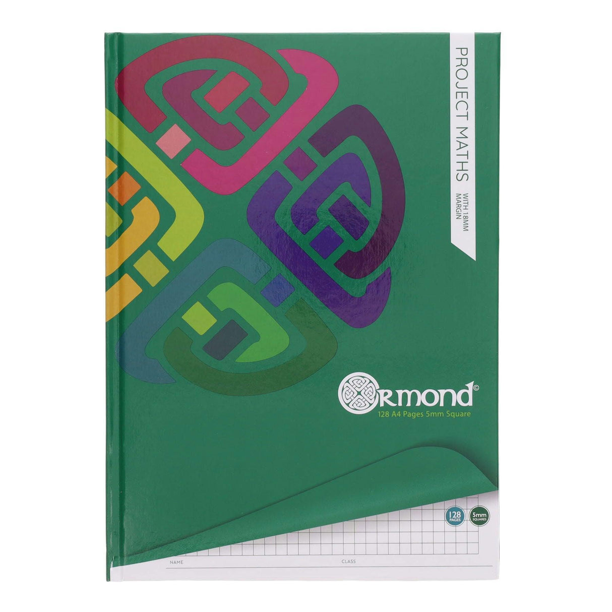 Ormond - Project Maths Book - Hardback - 5mm Square - A4 - 128 Page by Ormond on Schoolbooks.ie