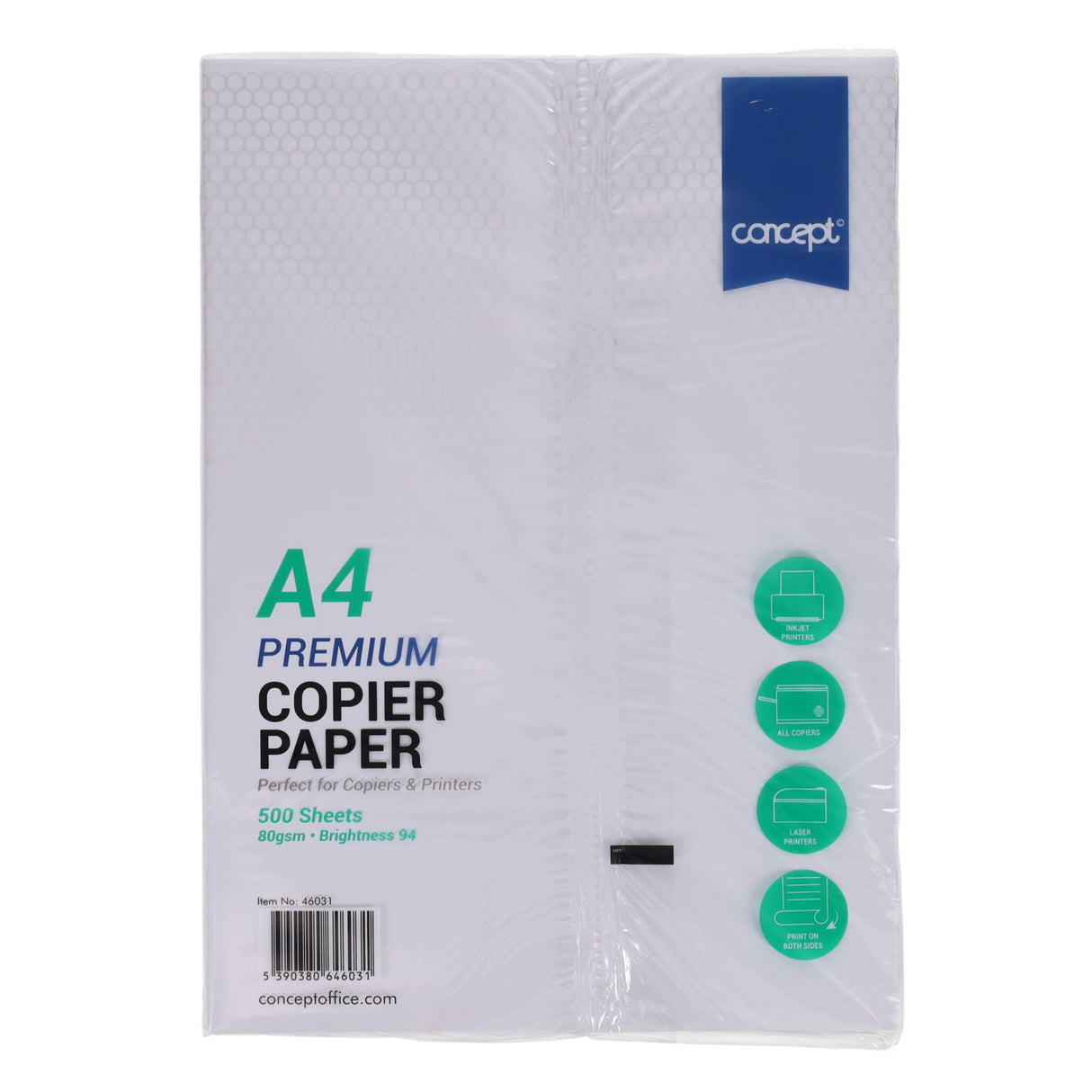 Concept - A4 Paper - 80gsm - White - Ream of 500 Sheets by Concept on Schoolbooks.ie