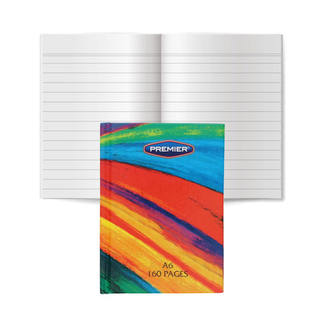 Rainbow A6 160pg Hardcover Notebook by Premier on Schoolbooks.ie