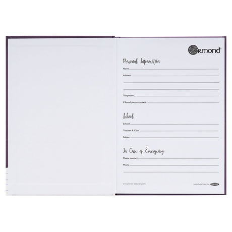 Ormond - A5 Hardcover Notebook - 160 Page by Ormond on Schoolbooks.ie