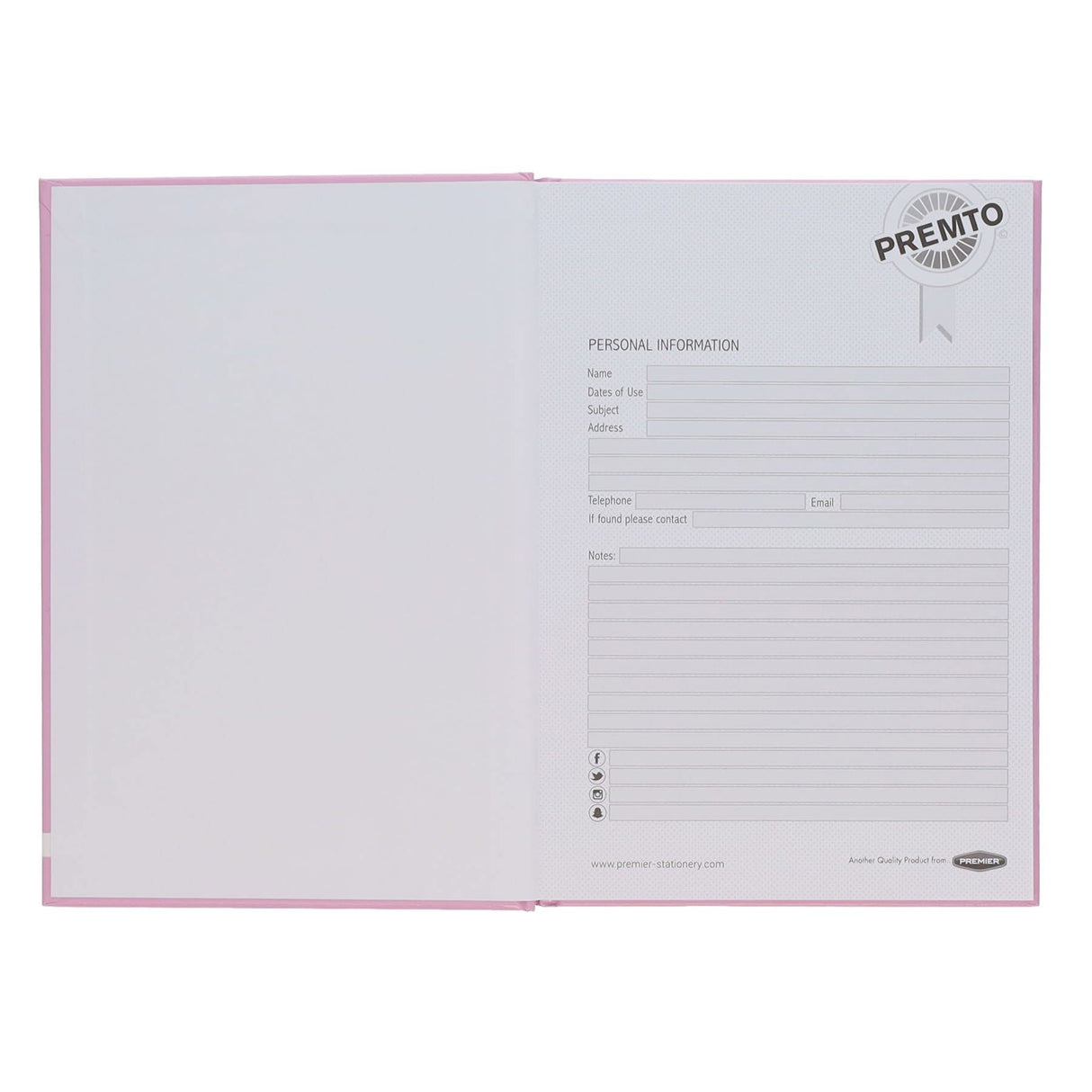 Premto - A5 160 Page Assorted Pastel Hardcover Notebooks - Pack of 3 + 2 Free by Premto on Schoolbooks.ie