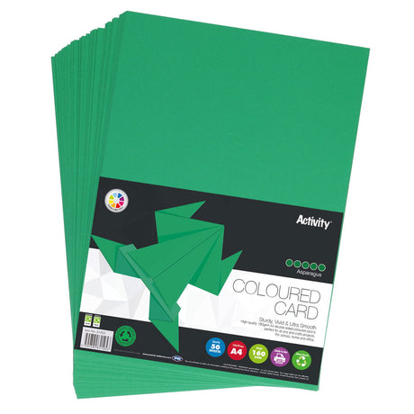 Premier Activity - A4 160gsm Card 50 Sheets - Asparagus Green by Premier Activity on Schoolbooks.ie