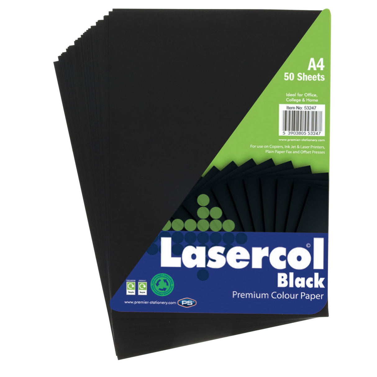 Lasercol - Activity Paper - A4 - Black - Pack of 50 Sheets by Lasercol on Schoolbooks.ie
