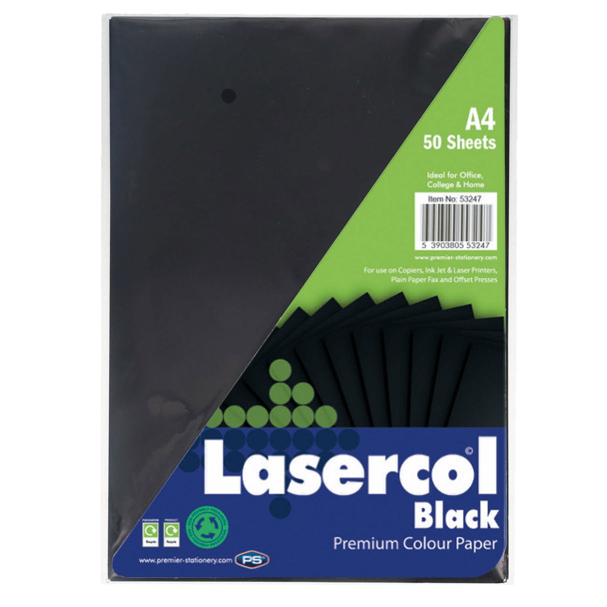 Lasercol - Activity Paper - A4 - Black - Pack of 50 Sheets by Lasercol on Schoolbooks.ie