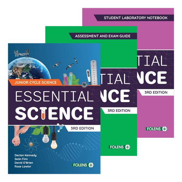 Essential Science - Textbook, Student Laboratory Notebook & Assessment and Exam Guide - Set - 3rd / New Edition (2025) by Folens on Schoolbooks.ie