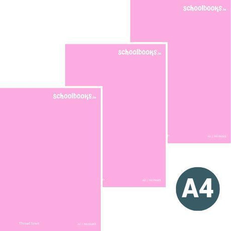 Schoolbooks.ie - A4 Hardback Notebook - 160 Page - 3 Pack - Pink by Schoolbooks.ie on Schoolbooks.ie