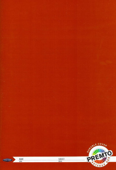 Premto A4 Durable Cover 120 page Manuscript Book - Ketchup Red by Premto on Schoolbooks.ie
