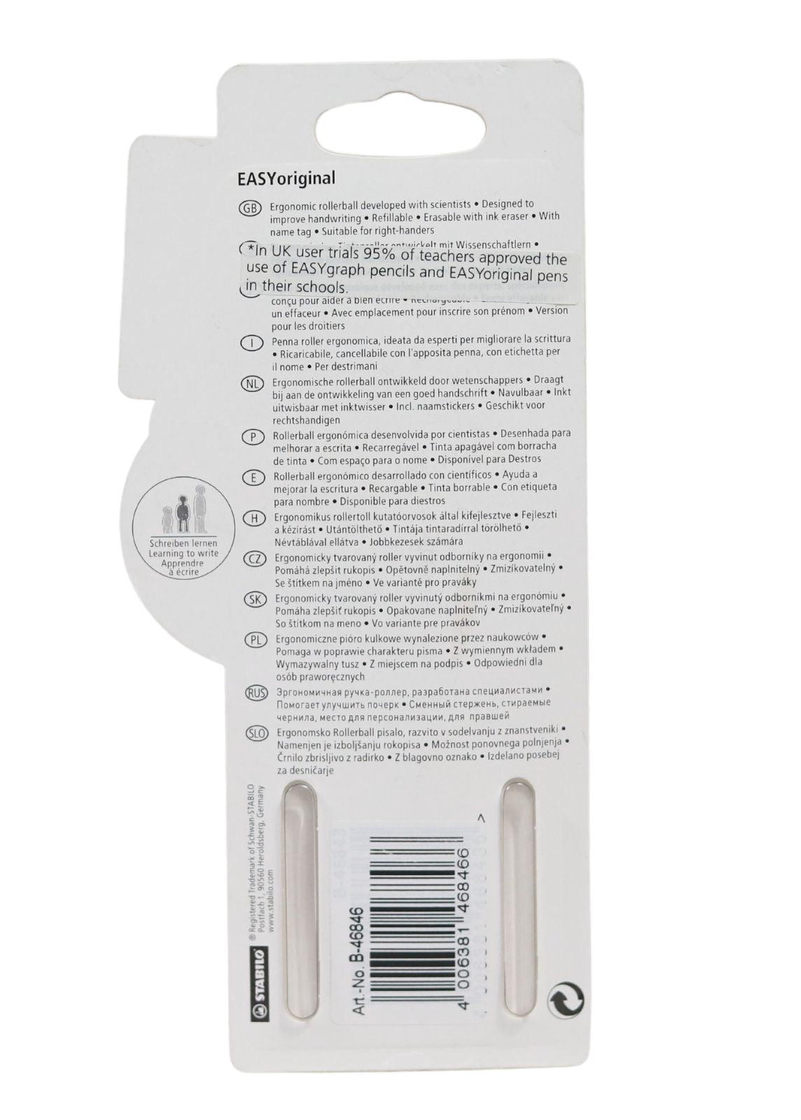 ■ Stabilo Easyergo Pen - Right Hand - Pink by Stabilo on Schoolbooks.ie