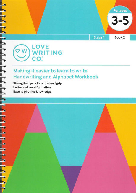 Love Writing Co - Handwriting and Alphabet Practice - Book 2 - Age 3 to 5 by Love Writing Co. on Schoolbooks.ie
