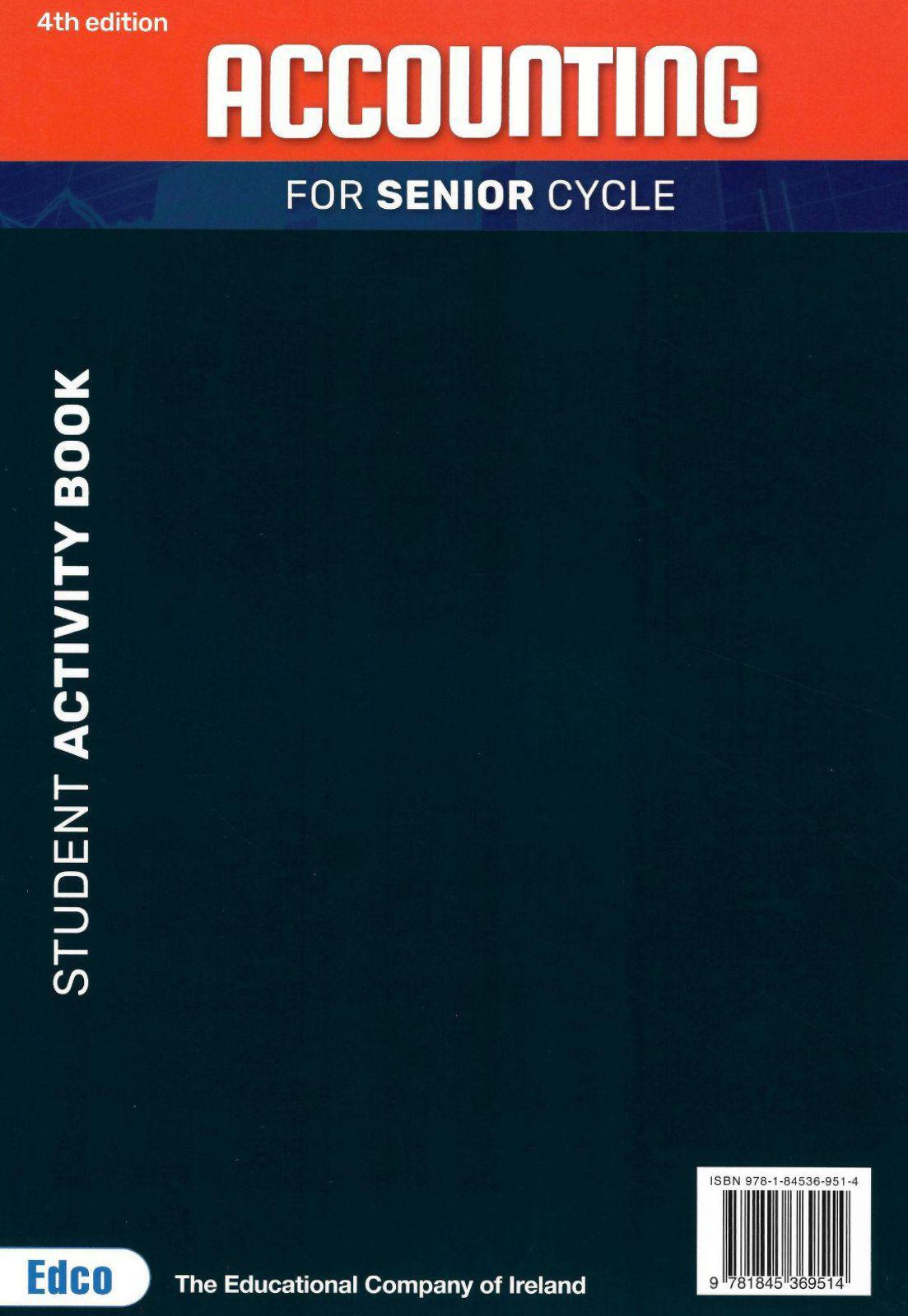 ■ Accounting for Senior Cycle - Textbook and Student Activity Book - Set - 4th / New Edition (2021) by Edco on Schoolbooks.ie
