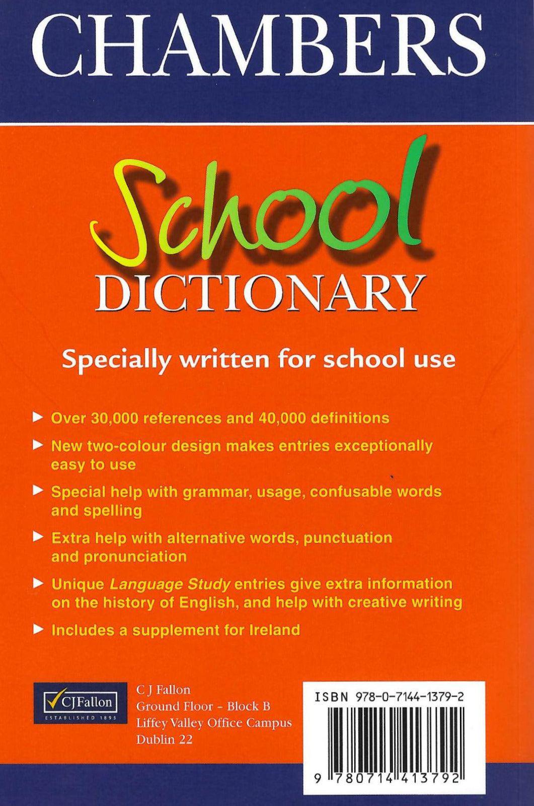 Chambers New School Dictionary by CJ Fallon on Schoolbooks.ie