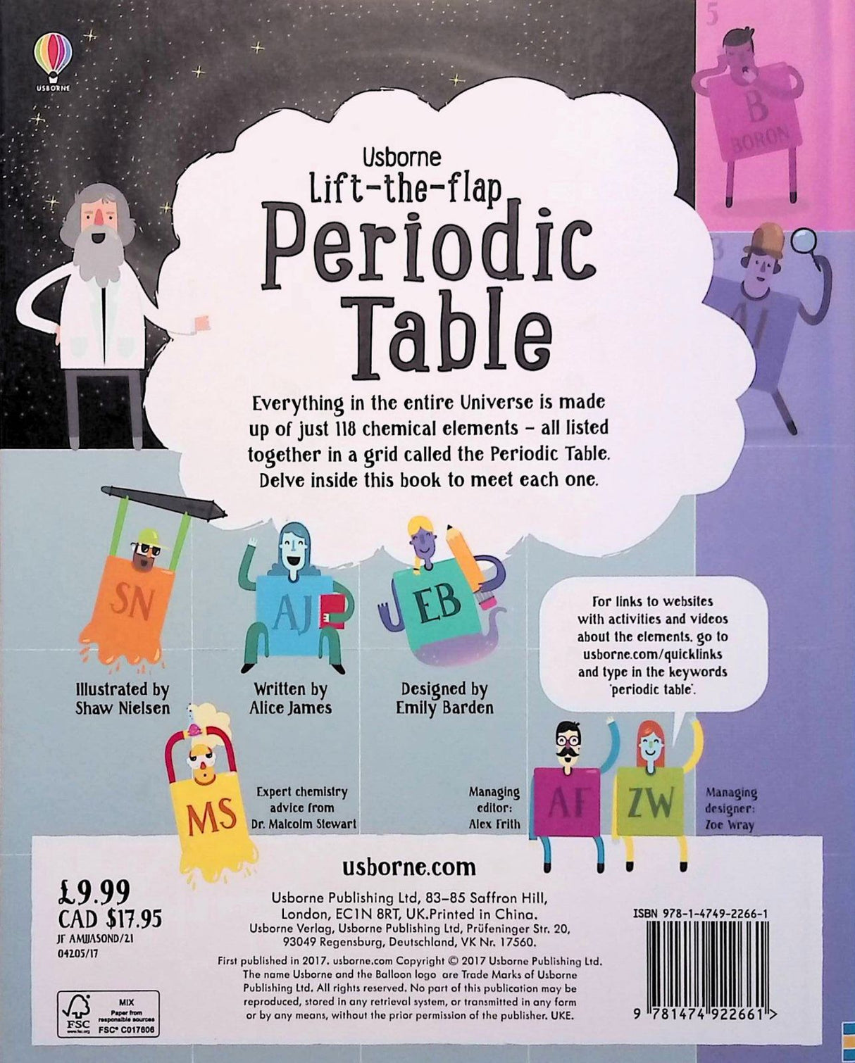 Lift The Flap Periodic Table by Usborne Publishing Ltd on Schoolbooks.ie