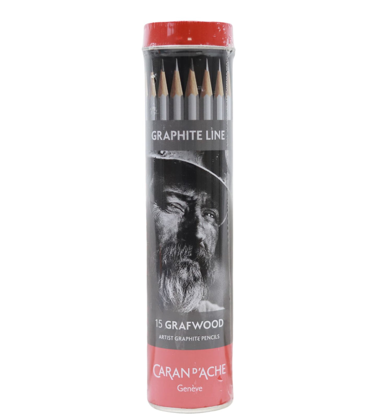 Caran d'Ache - Graphite Line Pencils - Metal Cylinder Pack of 15 (9B-4H) by Caran d'Ache on Schoolbooks.ie