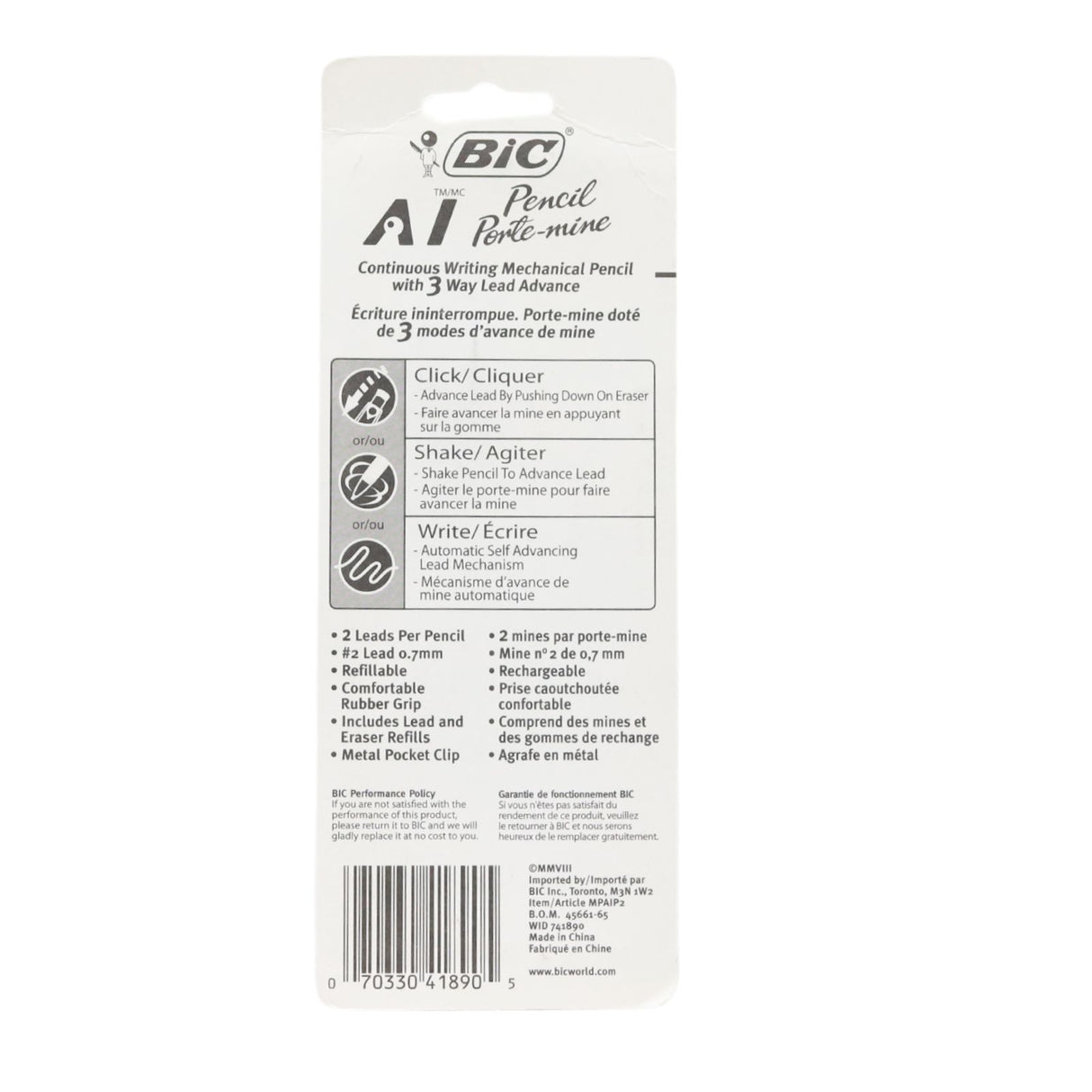 ■ BIC - Mechanical Pencil 0.7mm - 2 Pack by BIC on Schoolbooks.ie