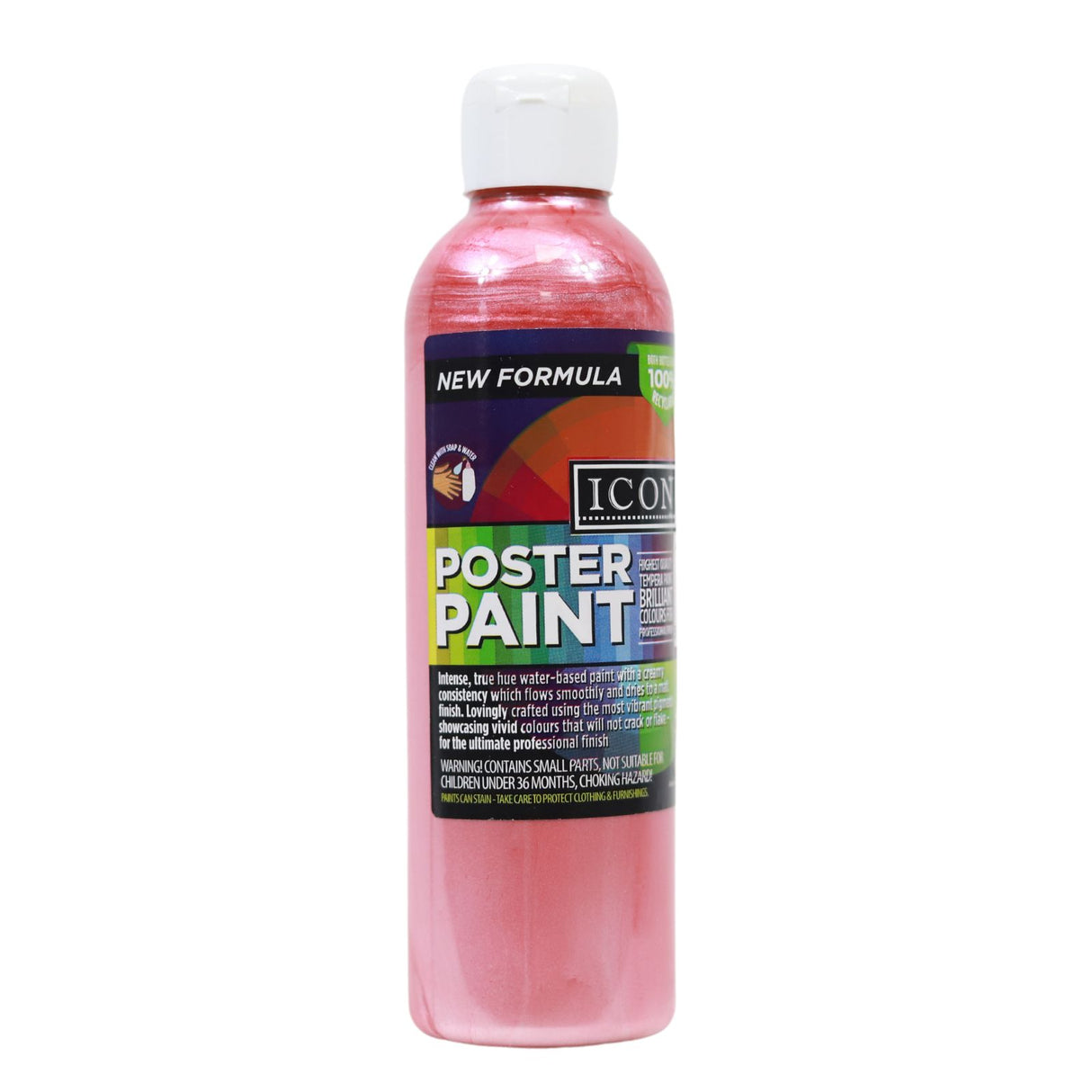 Icon 300ml Pearlescent Poster Paint - Red by Icon on Schoolbooks.ie