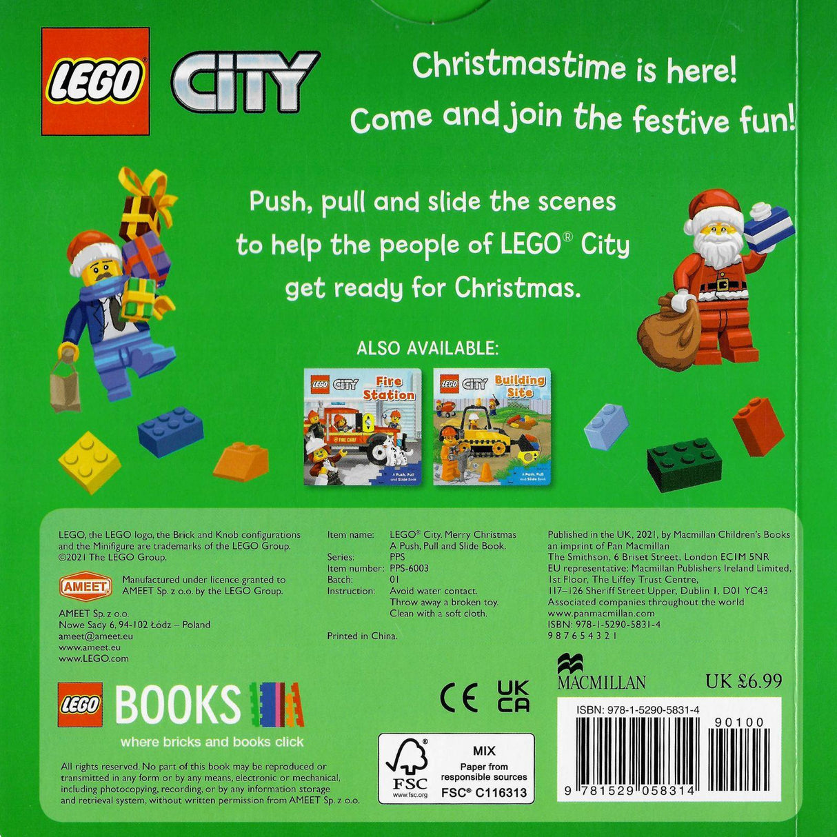 LEGO City - Merry Christmas - A Push Pull and Slide Book by LEGO on Schoolbooks.ie