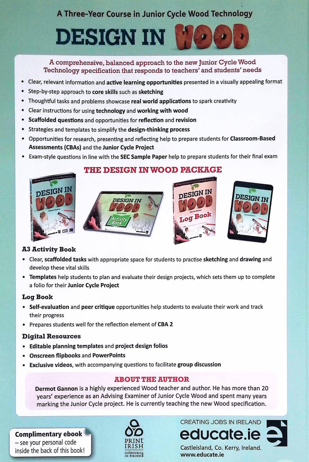 Design in Wood - Textbook, Activity Book & Log Book - Set by Educate.ie on Schoolbooks.ie
