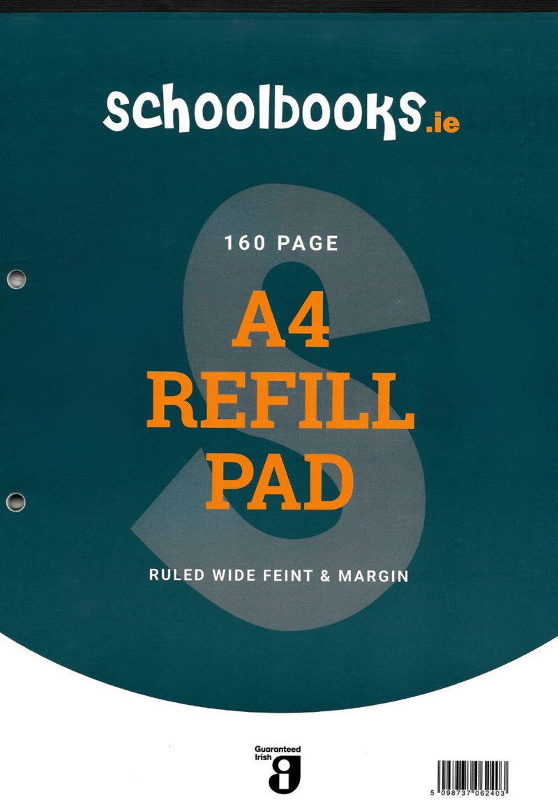 Schoolbooks.ie - A4 Refill Pad - 160 Page - Ruled Wide Feint & Margin by Schoolbooks.ie on Schoolbooks.ie