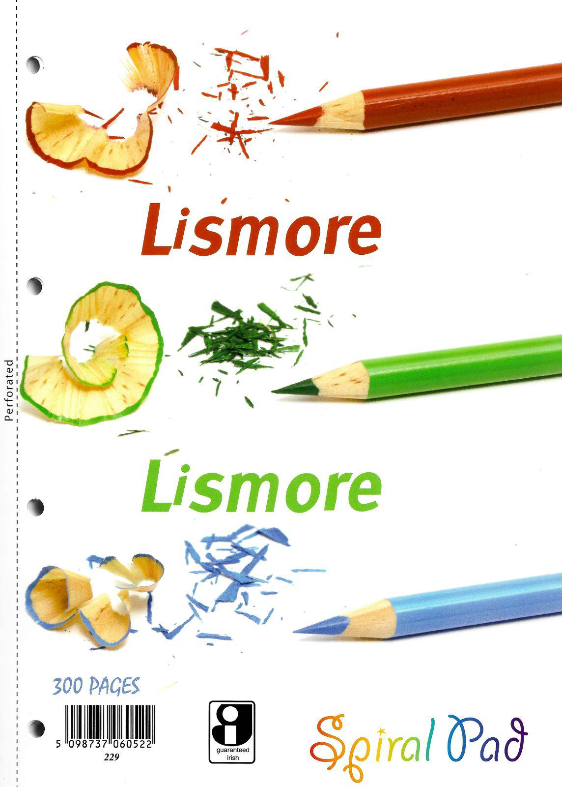 Refill Pad - A4 - 300 Page - Spiral Bound by Lismore on Schoolbooks.ie