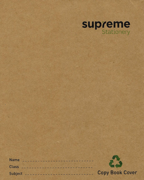 Supreme Stationery - Recycled Exercise Copy Cover - Pack of 5 by Supreme Stationery on Schoolbooks.ie
