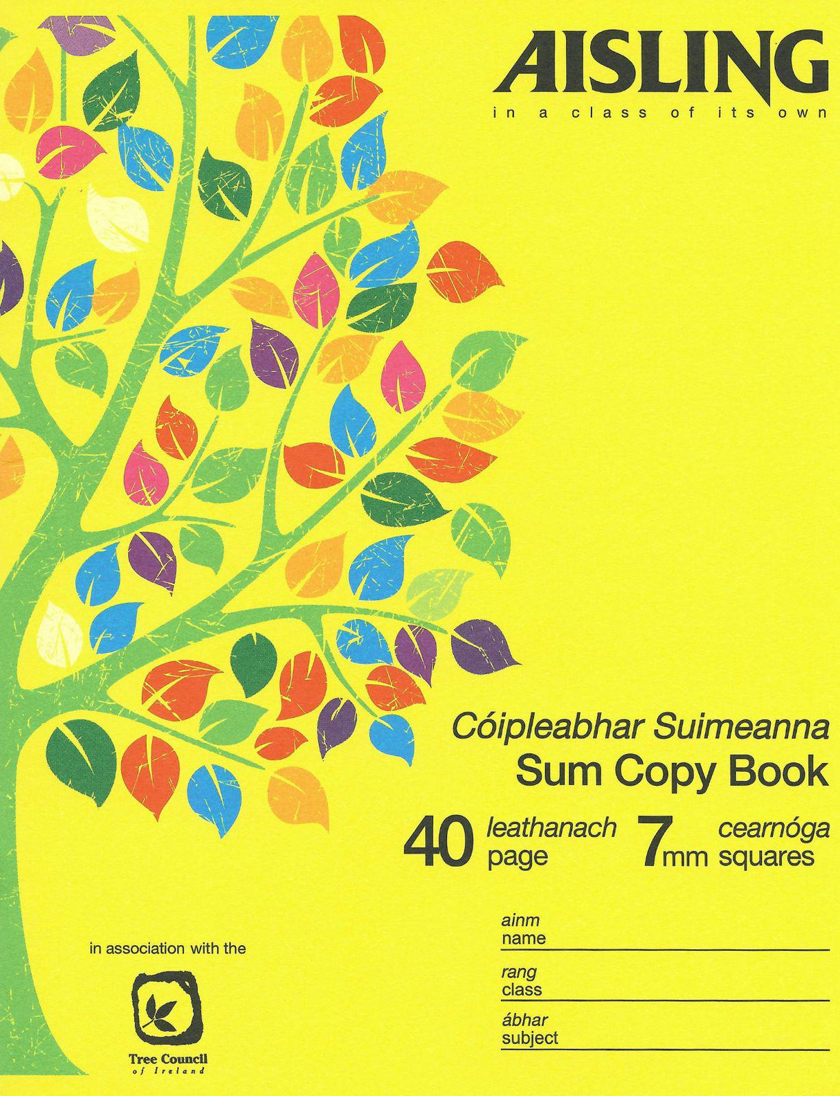 ■ Aisling Sum Copybook 40 Page - ASX3/C3 by Aisling on Schoolbooks.ie