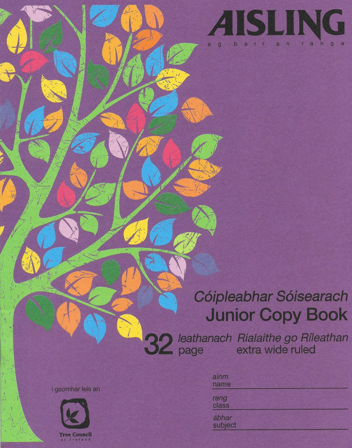 ■ Aisling Junior Copybook 32 Page - ASJ09 by Aisling on Schoolbooks.ie