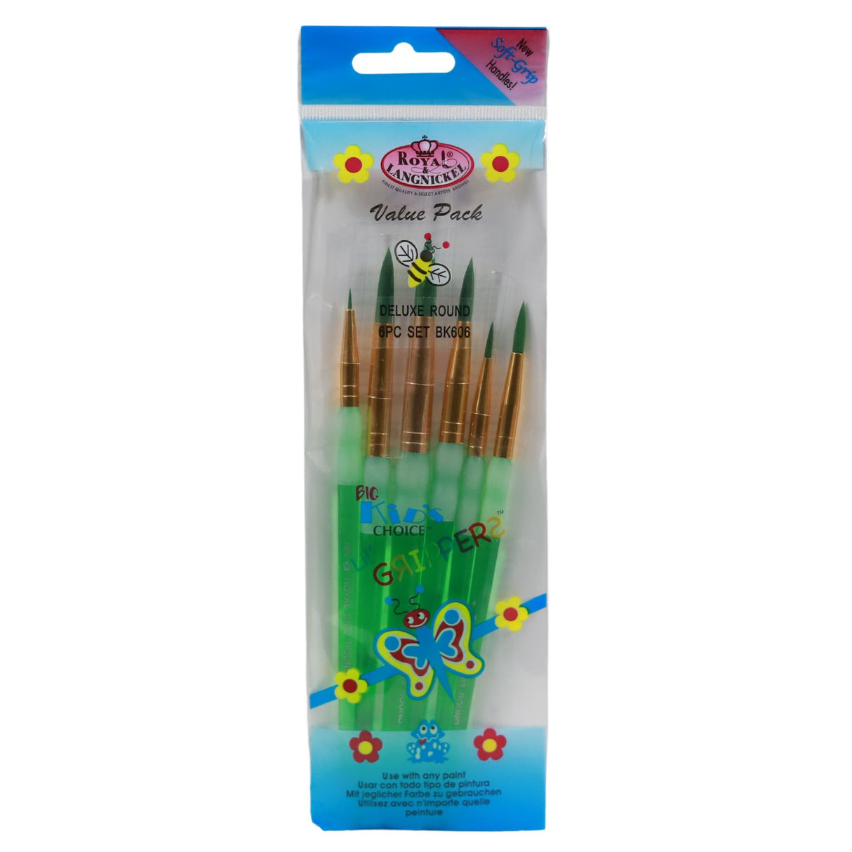 Big Kid's Choice 6 Piece Brush Set - Deluxe Round by Royal & Langnickel on Schoolbooks.ie