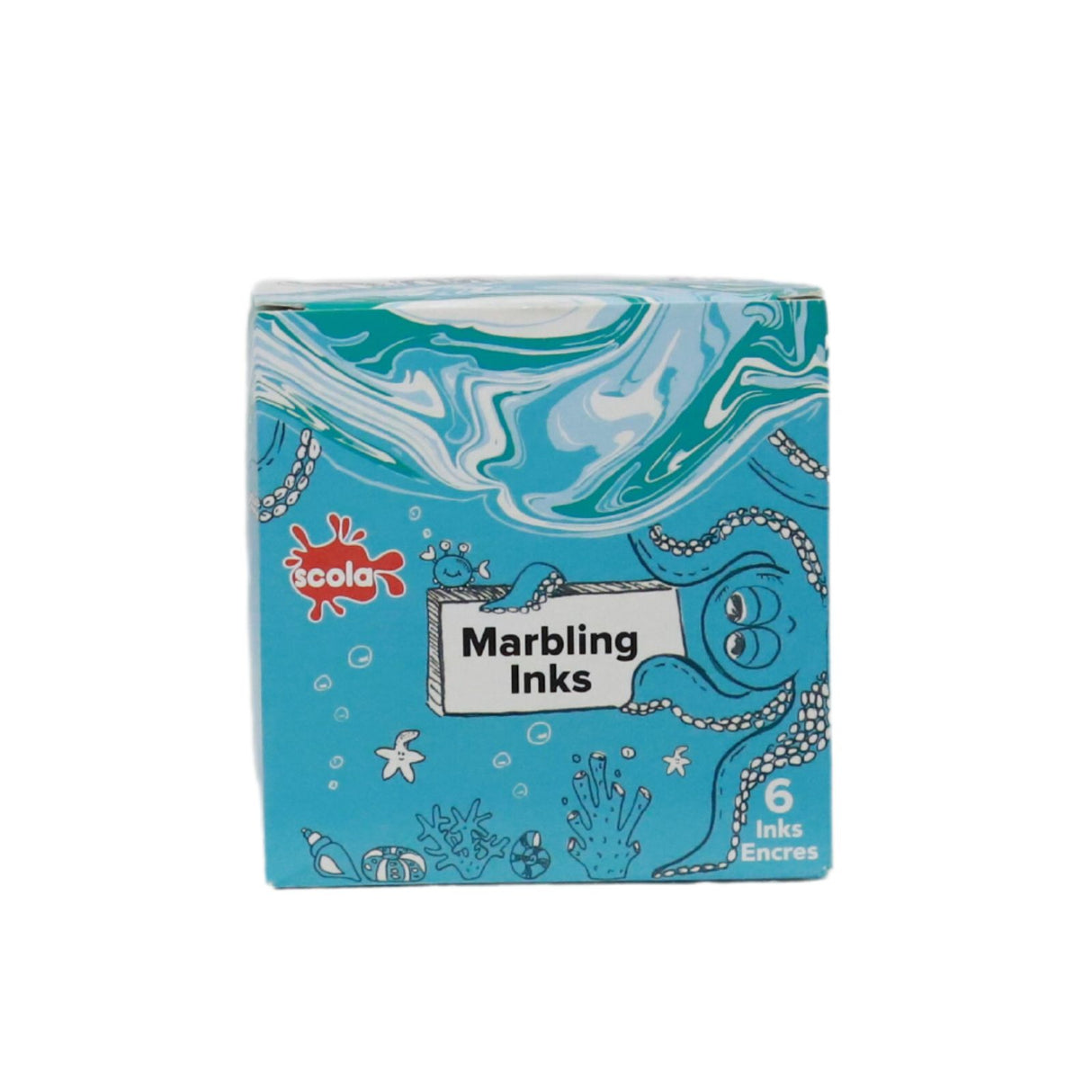 Scola - Box of 6 Assorted 25ml Marbling Ink Colours by Scola on Schoolbooks.ie