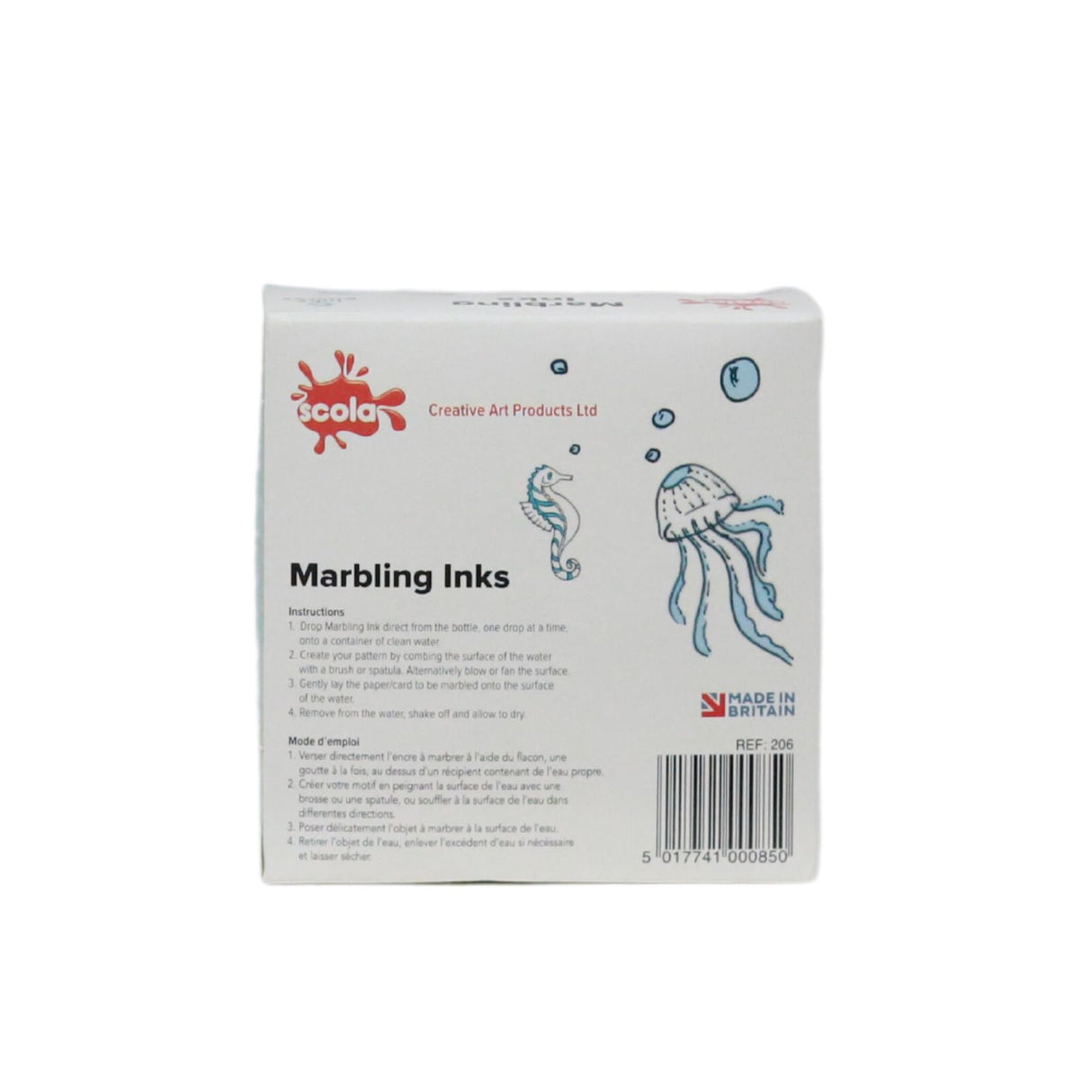 Scola - Box of 6 Assorted 25ml Marbling Ink Colours by Scola on Schoolbooks.ie