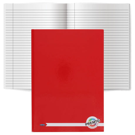 Premto - A4 160pg Hardcover Notebook - Red by Premto on Schoolbooks.ie