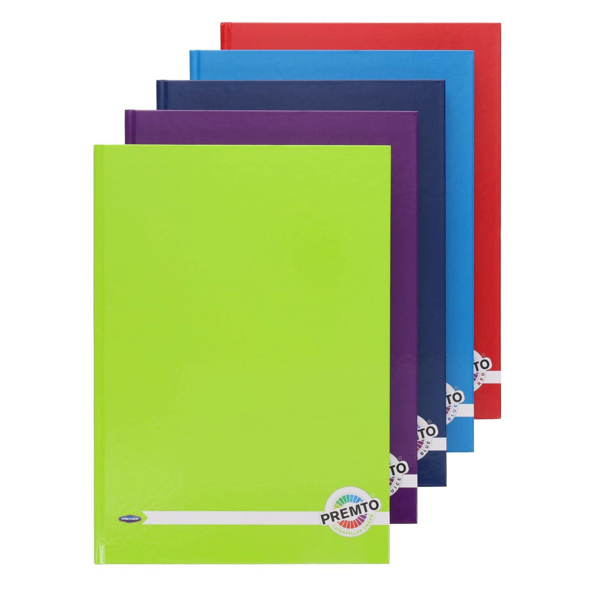 Premto - Hardback Notebook - A4 - 160 Page - Assorted - Pack of 5 by Premto on Schoolbooks.ie