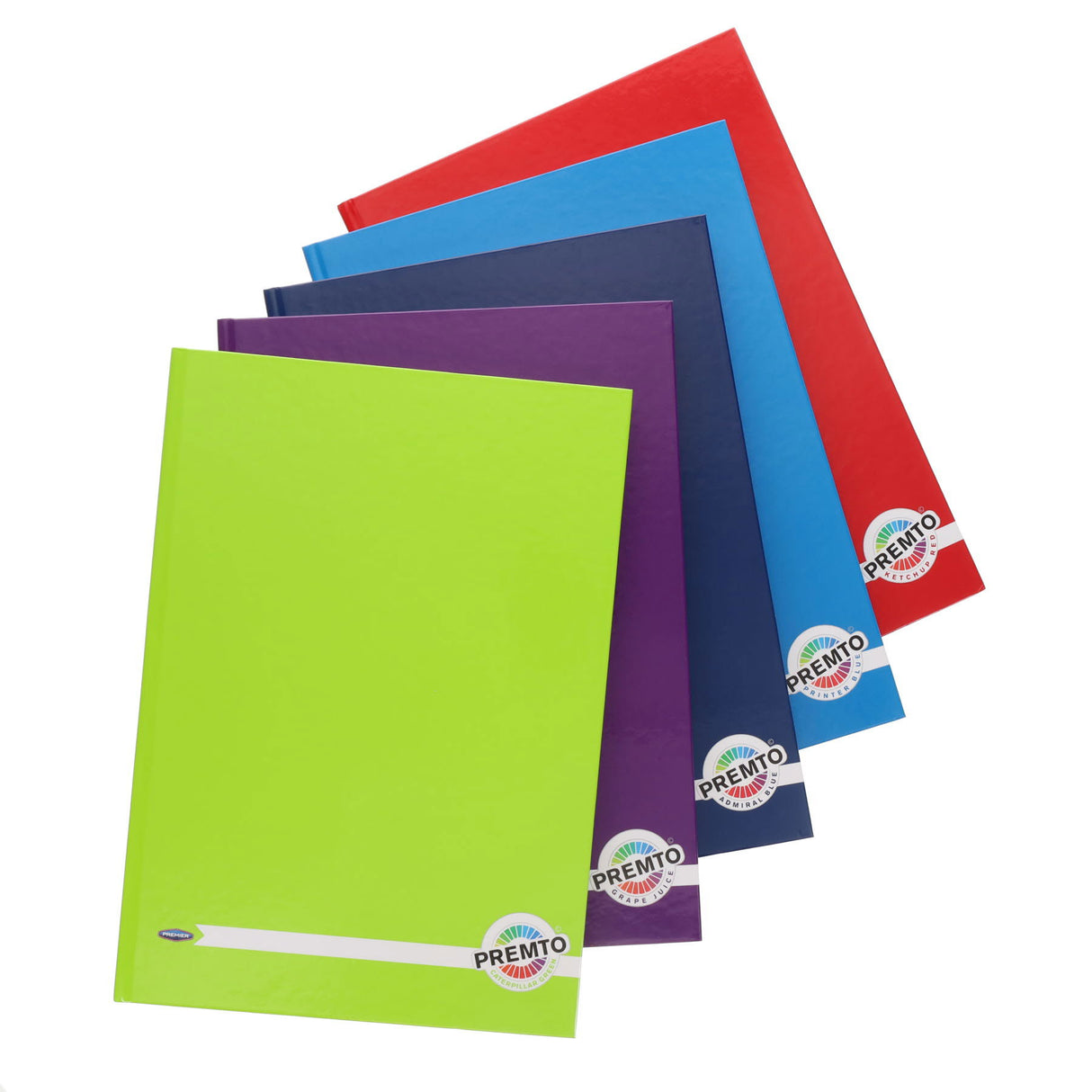 Premto - Hardback Notebook - A4 - 160 Page - Assorted - Pack of 5 by Premto on Schoolbooks.ie