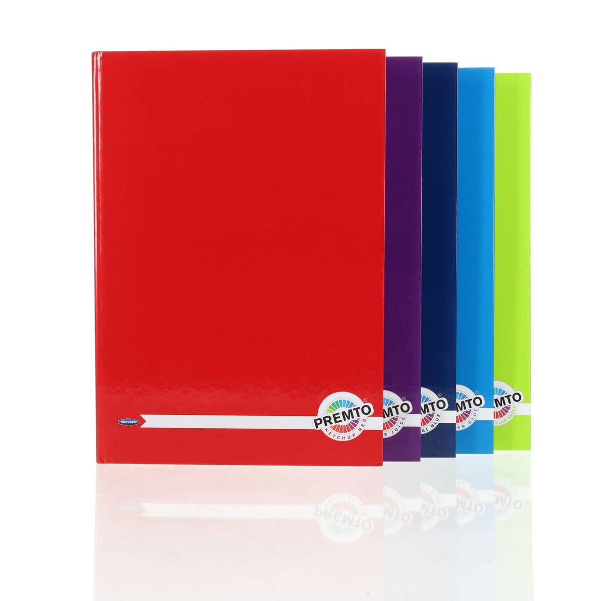 Premto - Hardback Notebook - A4 - 160 Page - Assorted - Pack of 5 by Premto on Schoolbooks.ie
