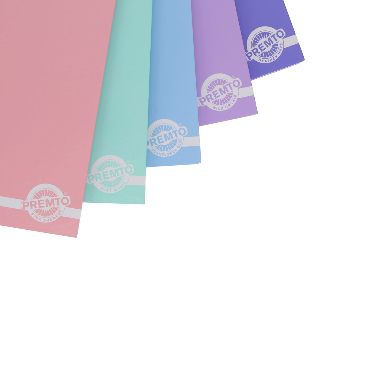 Premto - Hardback Notebooks - Pastel - A4 - 160 Page - Pack of 5 by Premto on Schoolbooks.ie