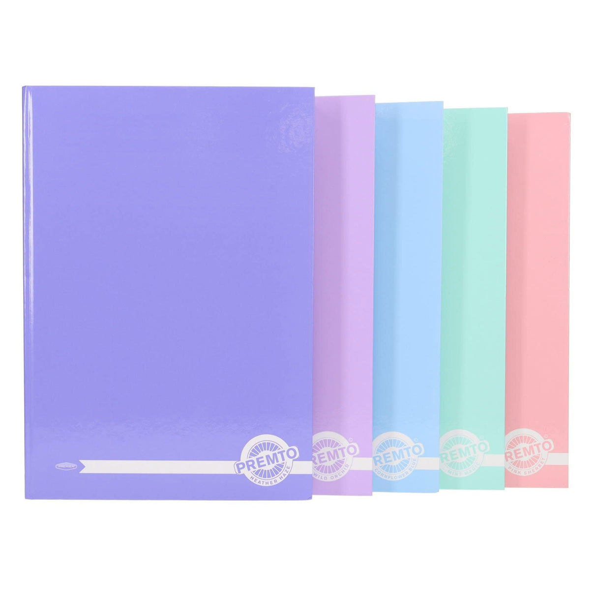 Premto - Hardback Notebooks - Pastel - A4 - 160 Page - Pack of 5 by Premto on Schoolbooks.ie