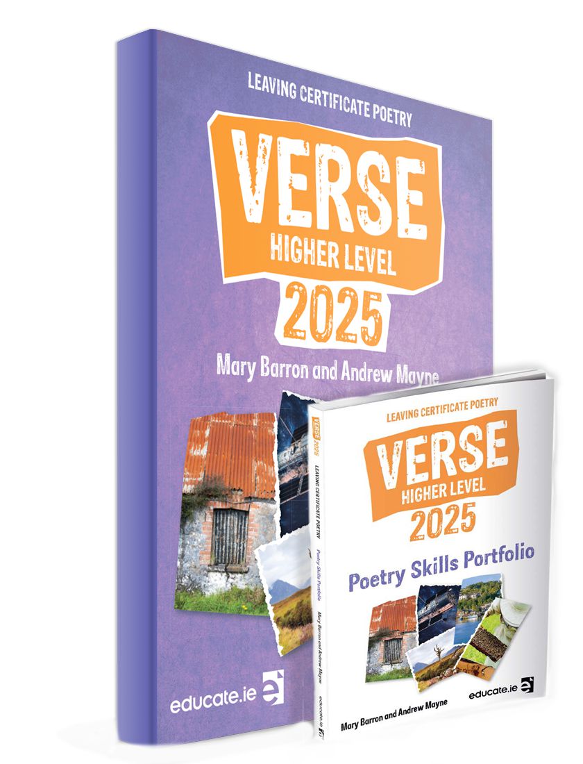 ■ Verse 2025 - Leaving Cert Poetry - Higher Level - Textbook & Poetry Skills Portfolio Book Set - Old Edition by Educate.ie on Schoolbooks.ie
