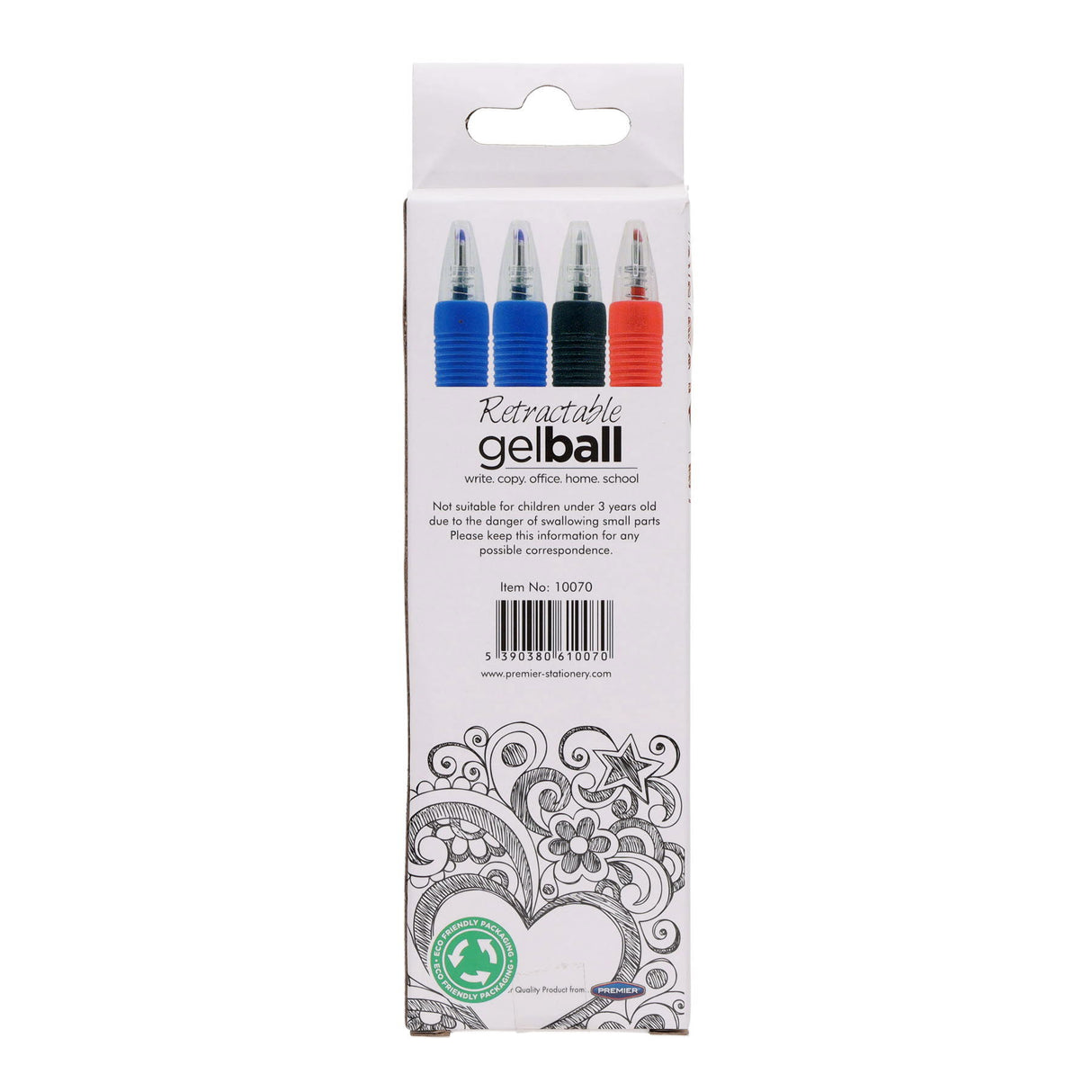 ProScribe - Retractable Gelball Pens - Pack of 4 by ProScribe on Schoolbooks.ie