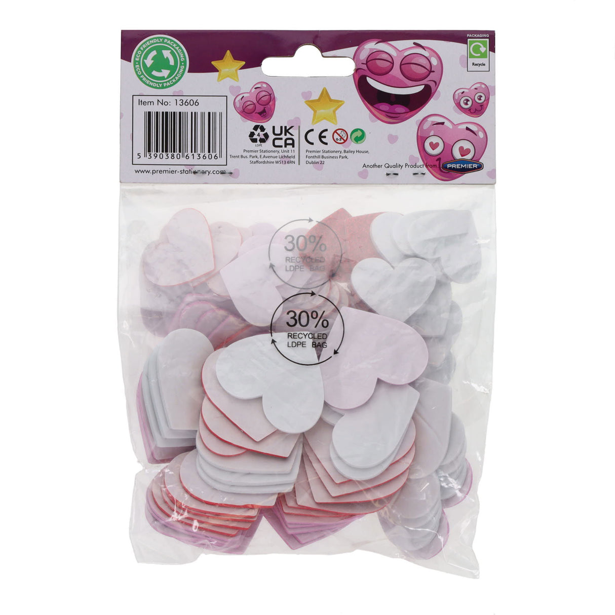 Emotionery - Lots of Love Hearts - Glitter Foam Stickers - Packet of 84 by Emotionery on Schoolbooks.ie