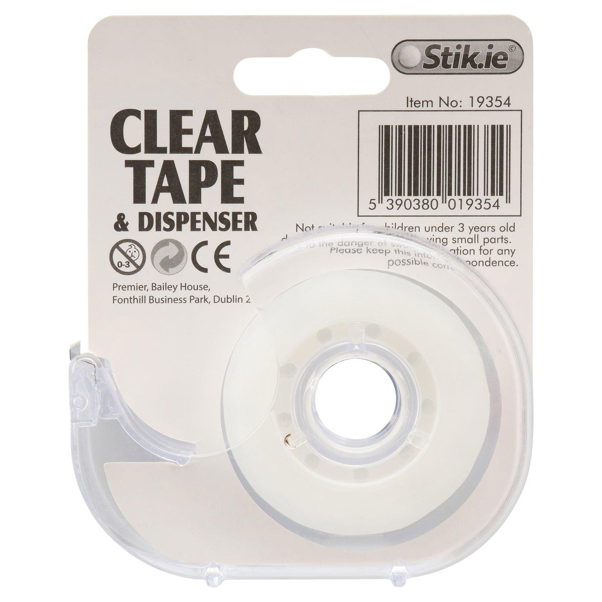 Stik.ie - Clear Tape & Dispenser - 19mm X 33m by Stik.ie on Schoolbooks.ie