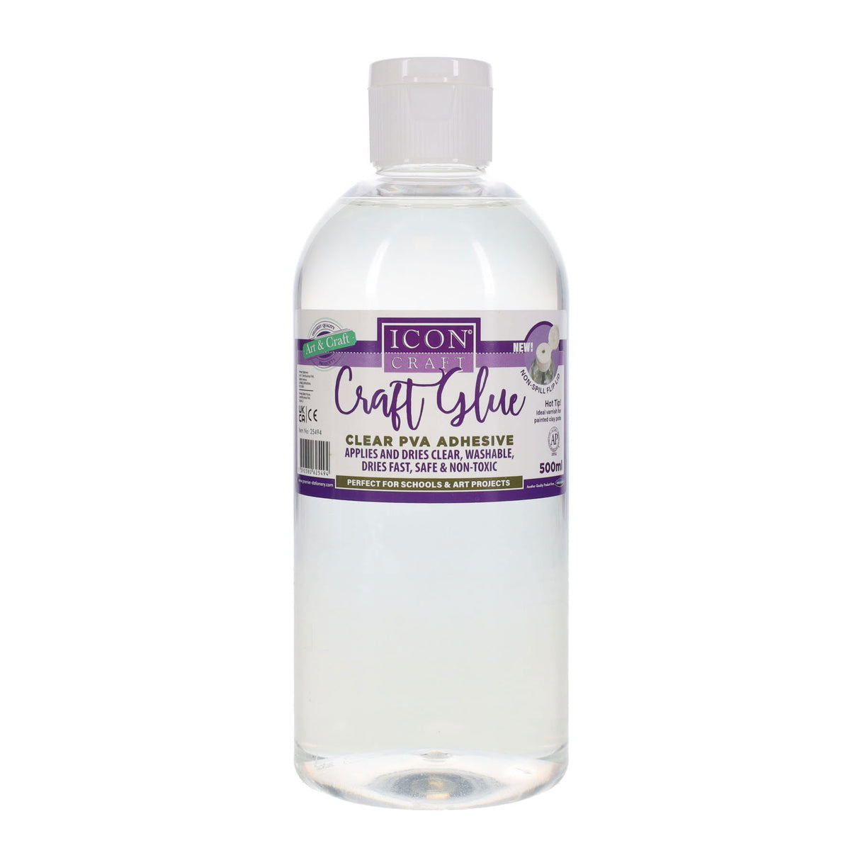Icon Craft - 500ml Clear PVA Craft Glue by Icon Craft on Schoolbooks.ie