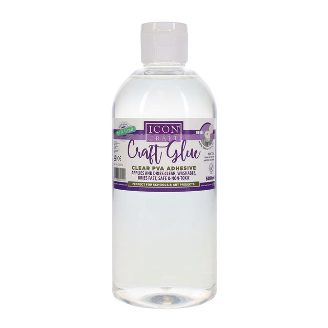 Icon Craft - 500ml Clear PVA Craft Glue by Icon Craft on Schoolbooks.ie