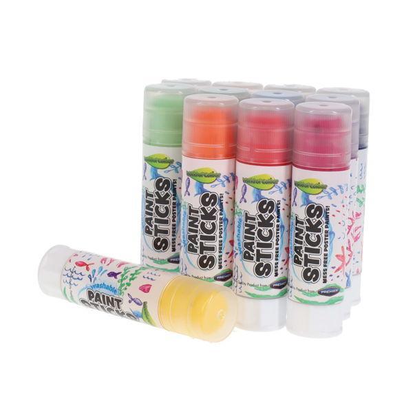World of Colour - Washable Poster Paint Sticks - Box 12 by World of Colour on Schoolbooks.ie