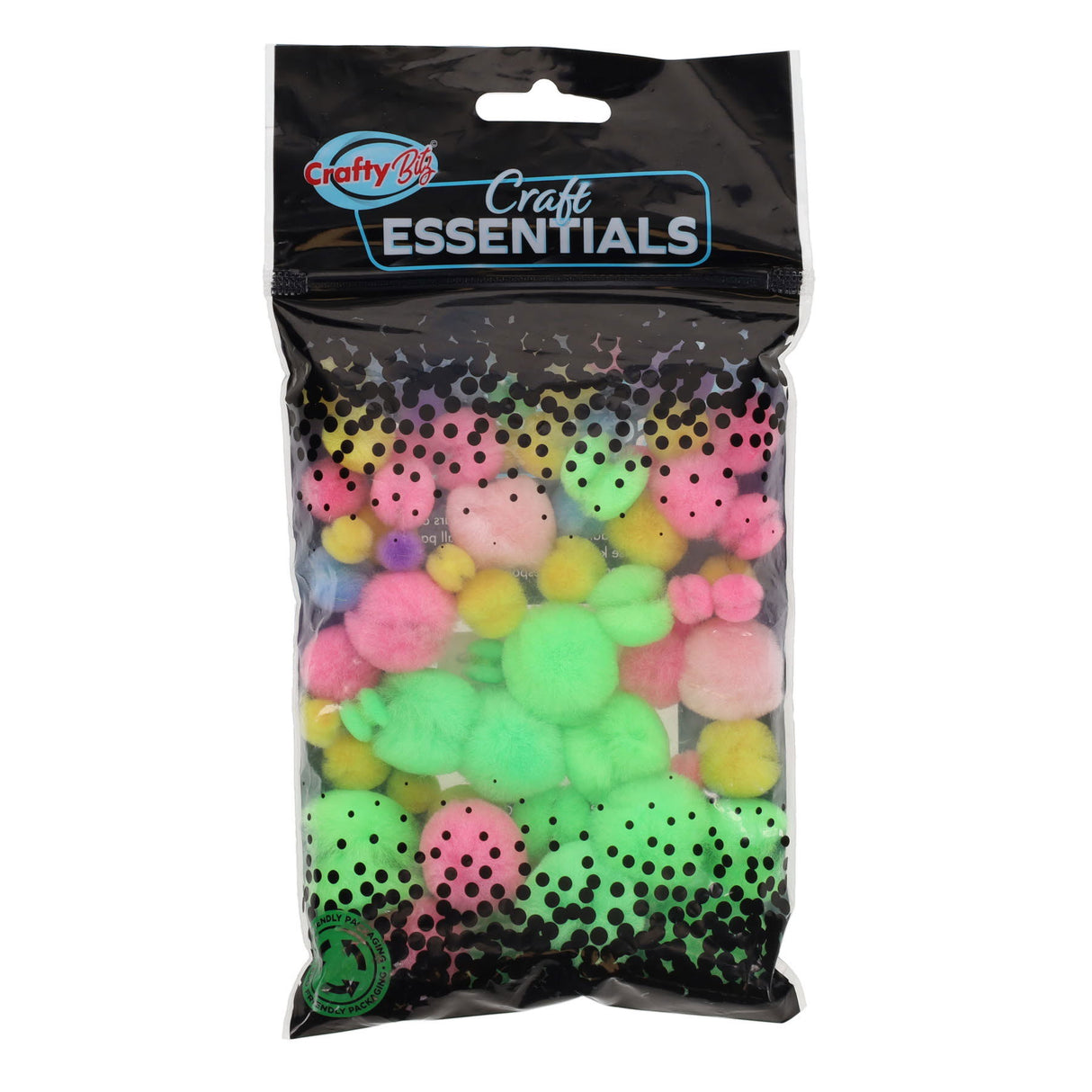 Crafty Bitz - Pom Poms - Pastel - Pack of 70 by Crafty Bitz on Schoolbooks.ie