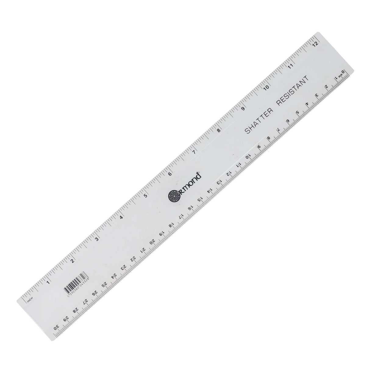 Ormond - Shatterproof Ruler - 12" / 30cm by Ormond on Schoolbooks.ie