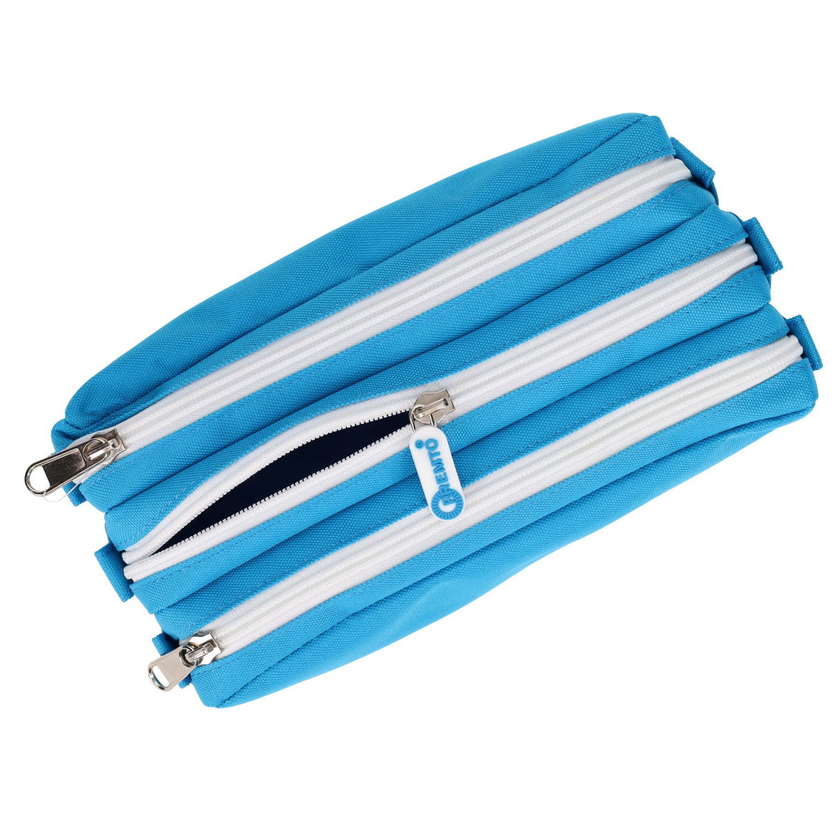 Premto - Pencil Case - 3 Pocket - Printer Blue by Premto on Schoolbooks.ie