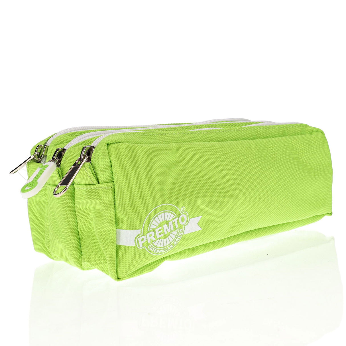 Premto - Pencil Case - 3 Pocket - Caterpillar Green by Premto on Schoolbooks.ie