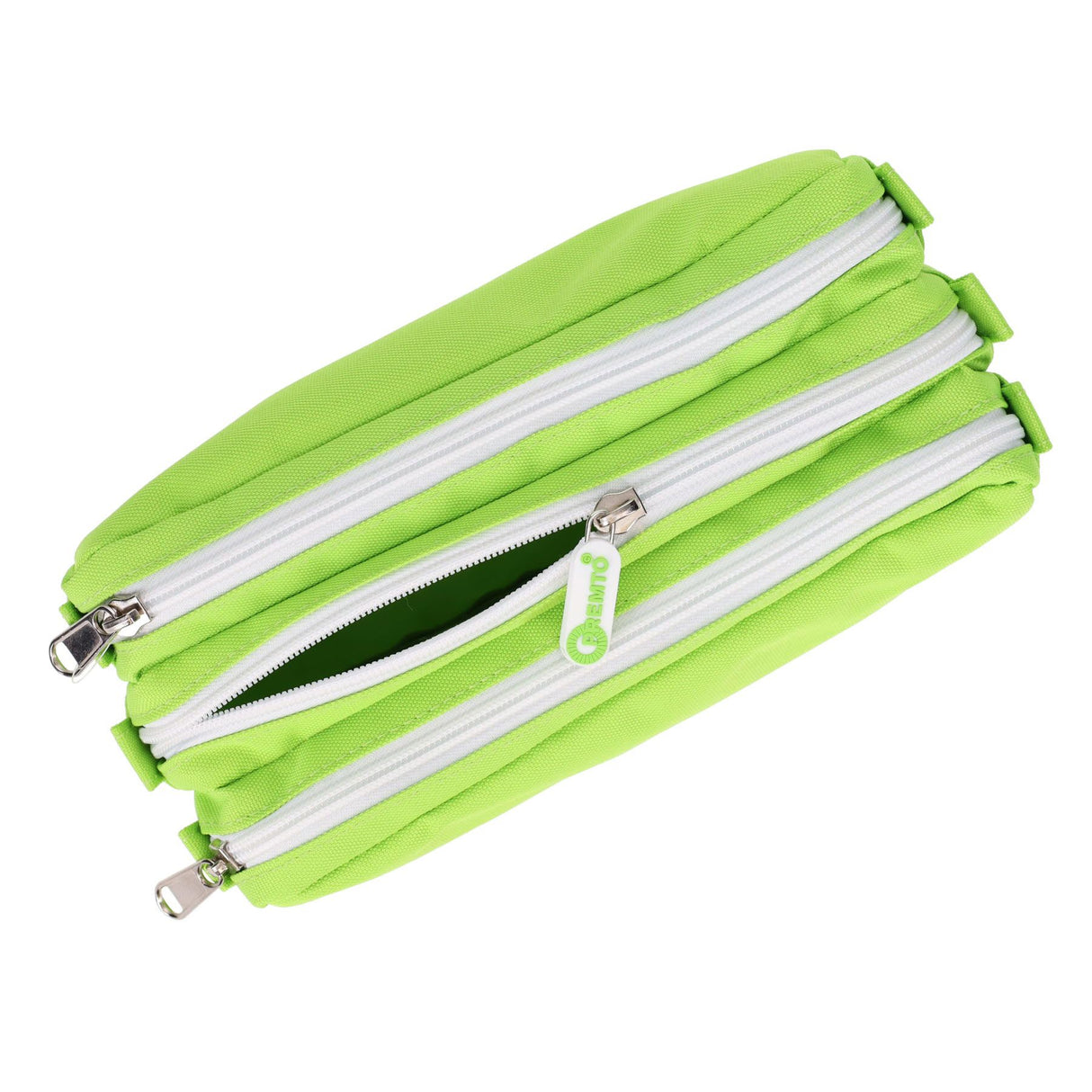 Premto - Pencil Case - 3 Pocket - Caterpillar Green by Premto on Schoolbooks.ie